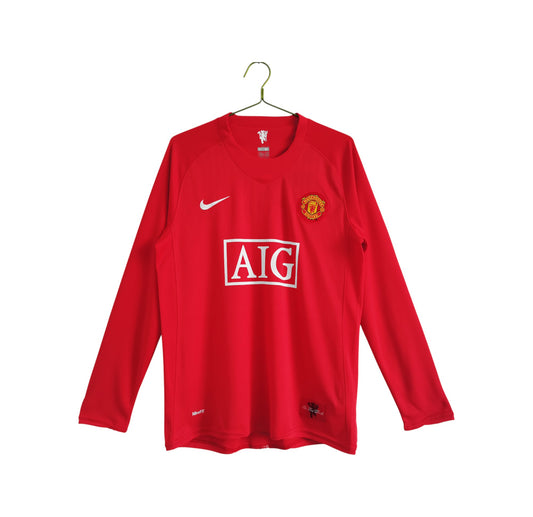 Manchester United 2007/2008 Home Long Sleeve Jersey