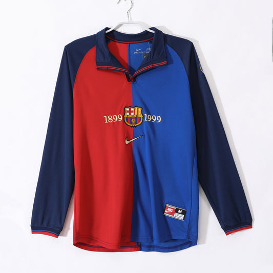 FC Barcelona 1999/2000 Home Long Sleeve Jersey