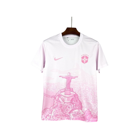 Brazil 2025/26 Pink White Jersey