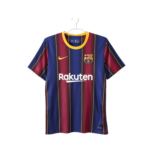 Barcelona football jersey with Rakuten logo on a white background